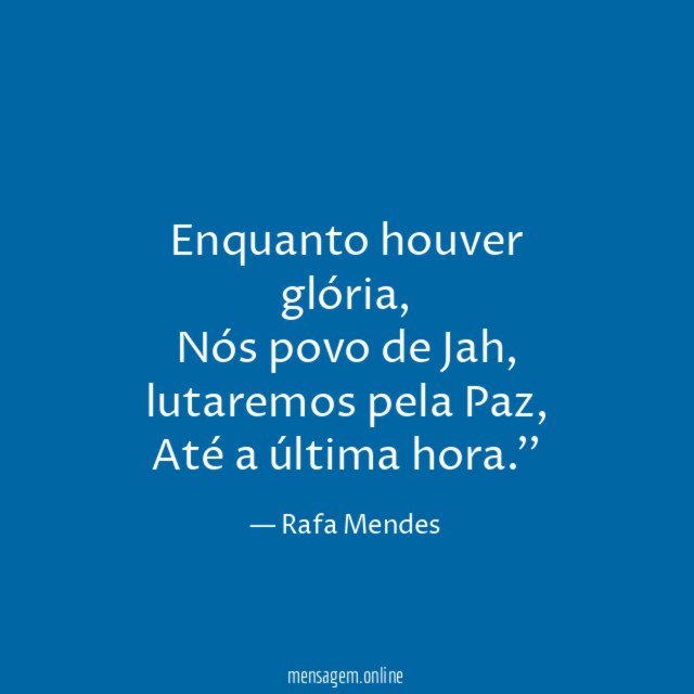Enquanto houver glória