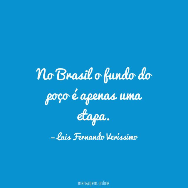 No Brasil o fundo do poço é apenas uma etapa