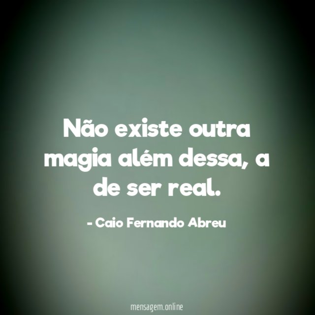 Não existe outra magia além dessa