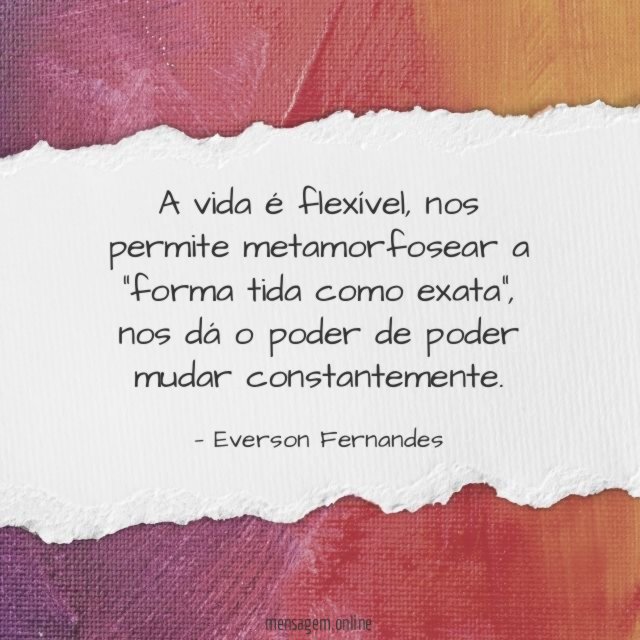 A vida é flexível