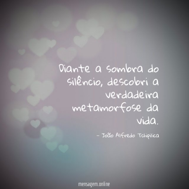 Diante a sombra do silêncio