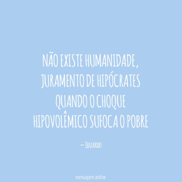 Não existe humanidade