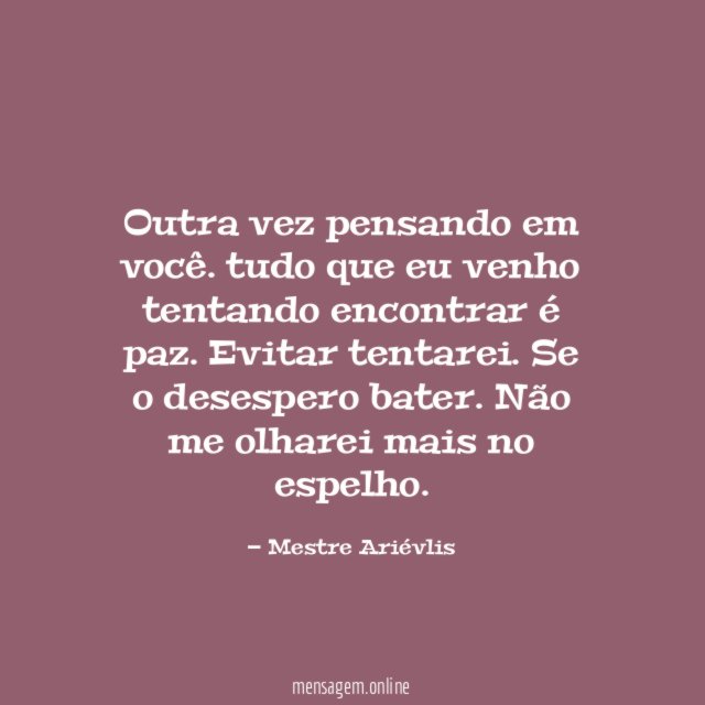 Outra vez pensando em você