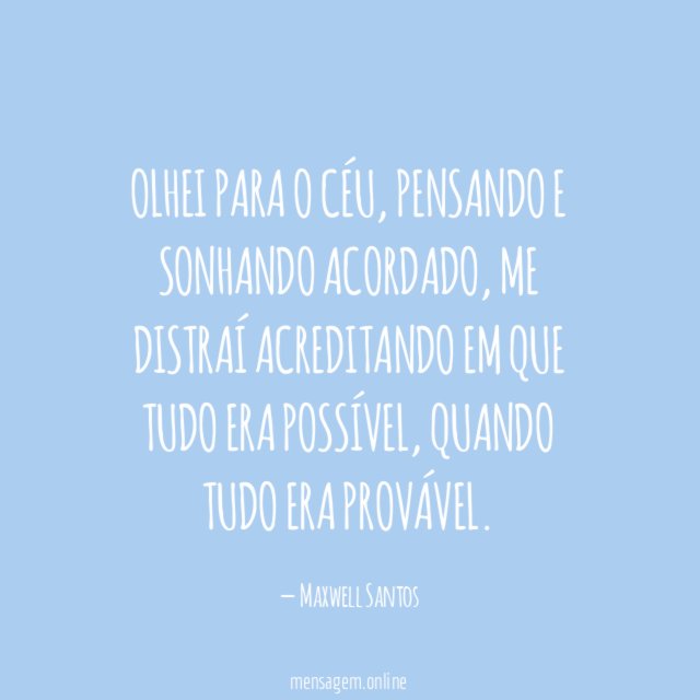 Olhei para o céu