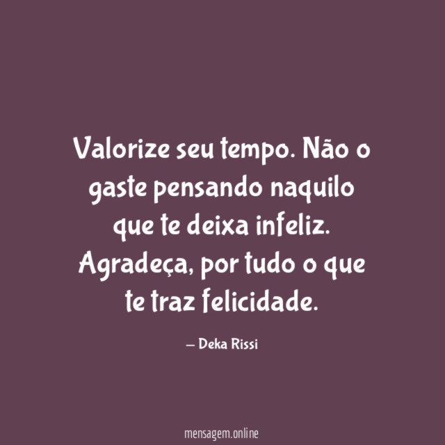 Valorize seu tempo