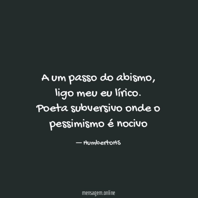 A um passo do abismo