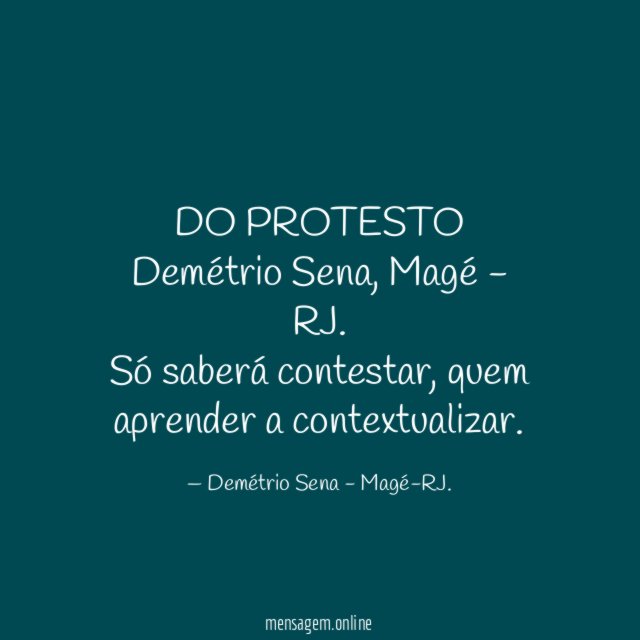 DO PROTESTO