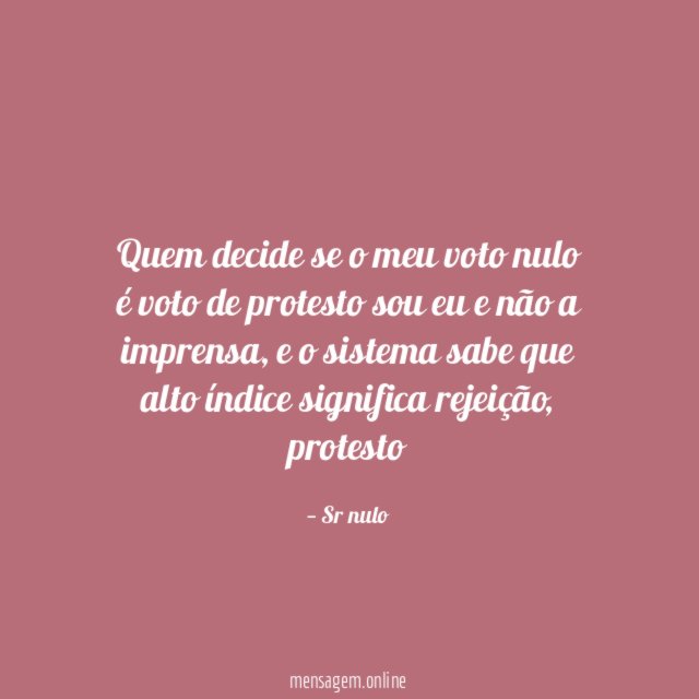 Quem decide se o meu voto nulo é