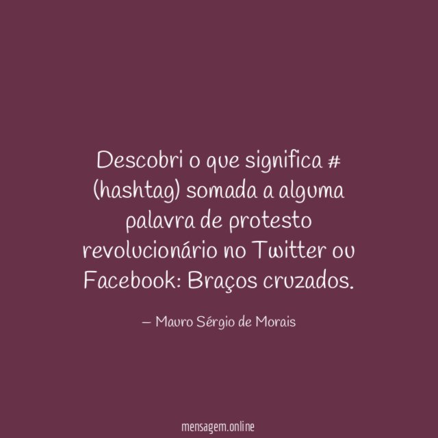 Descobri o que significa # (hashtag) somada a