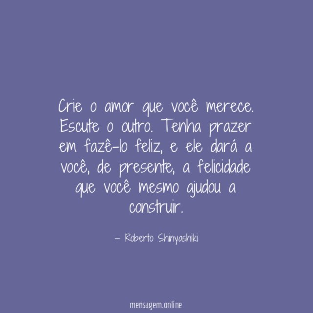 Crie o amor que você merece