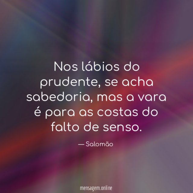 Nos lábios do prudente