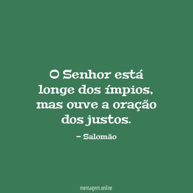 O Senhor está longe dos ímpios