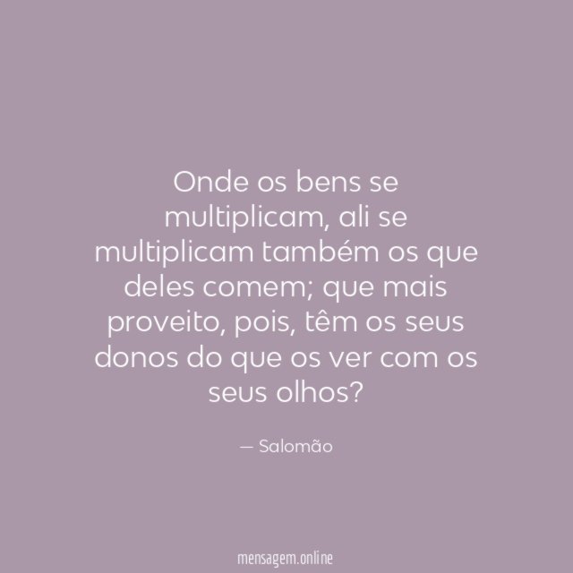 Onde os bens se multiplicam