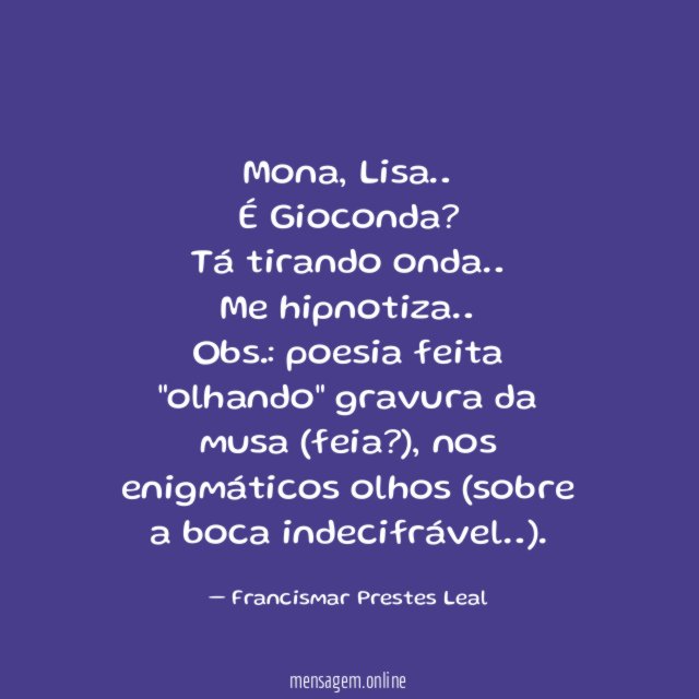 Mona, Lisa…