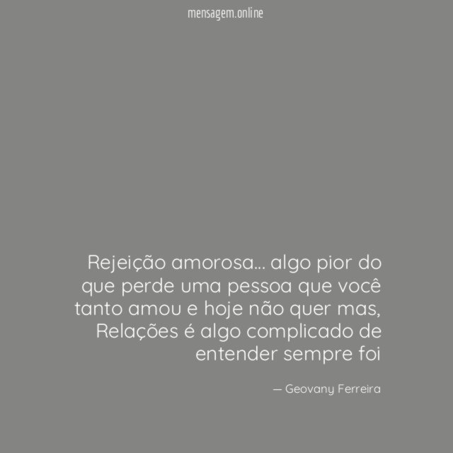 Rejeição amorosa