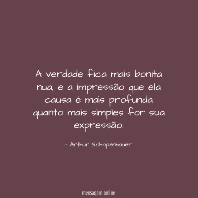 A verdade fica mais bonita nua