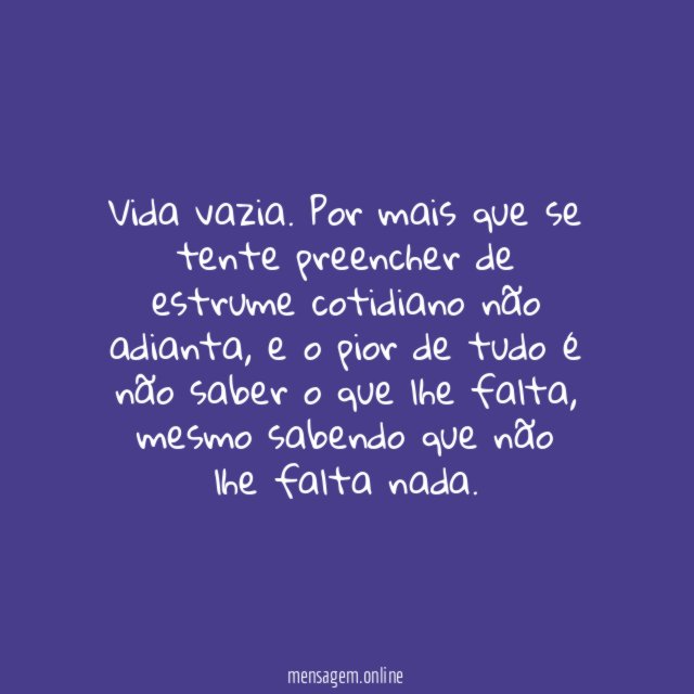 Vida vazia