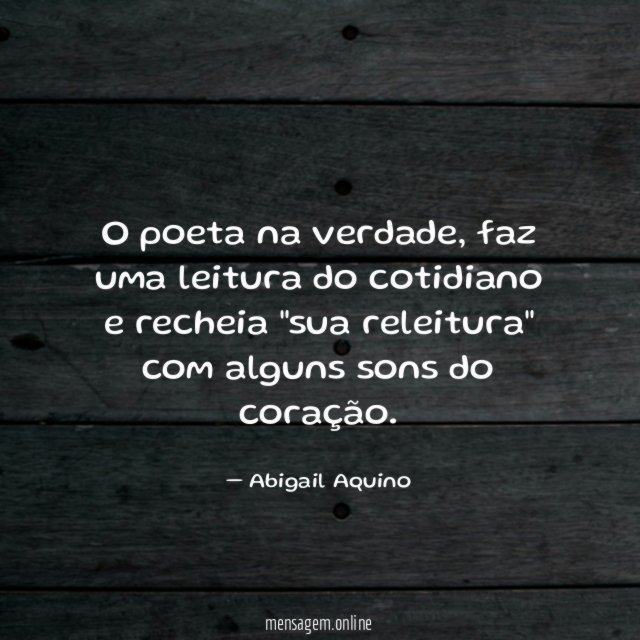 O poeta na verdade