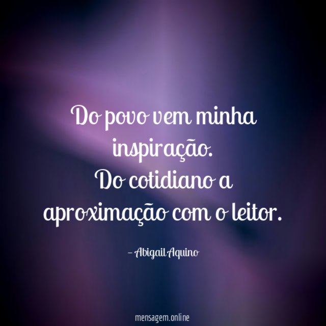 Do povo vem minha inspiração