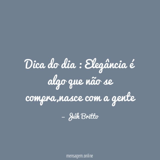 Dica do dia