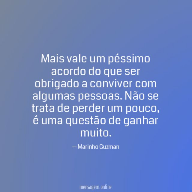 Mais vale um péssimo acordo do que ser