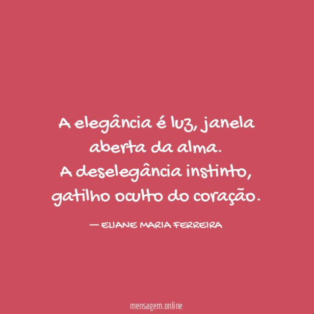 A elegância é luz