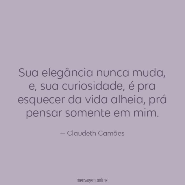Sua elegância nunca muda