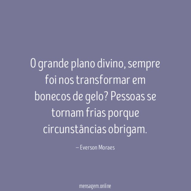 O grande plano divino