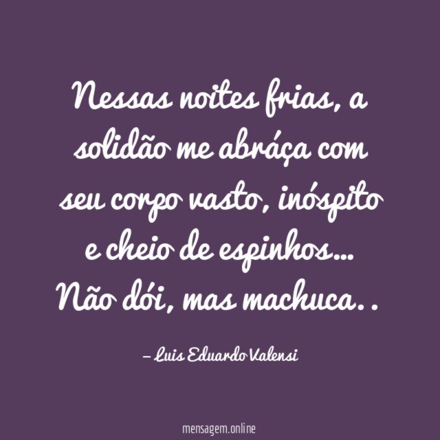 Nessas noites frias