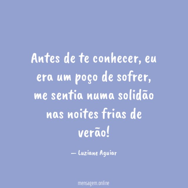 Antes de te conhecer