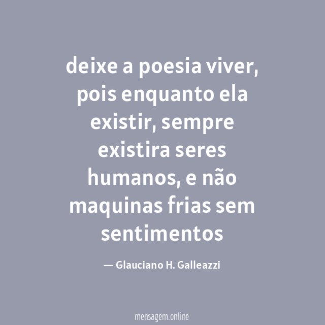 deixe a poesia viver