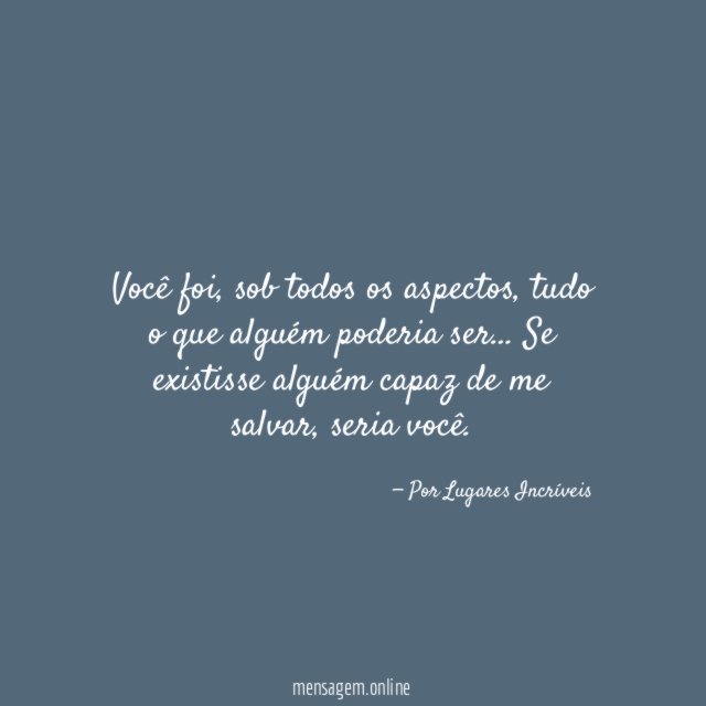 Você foi