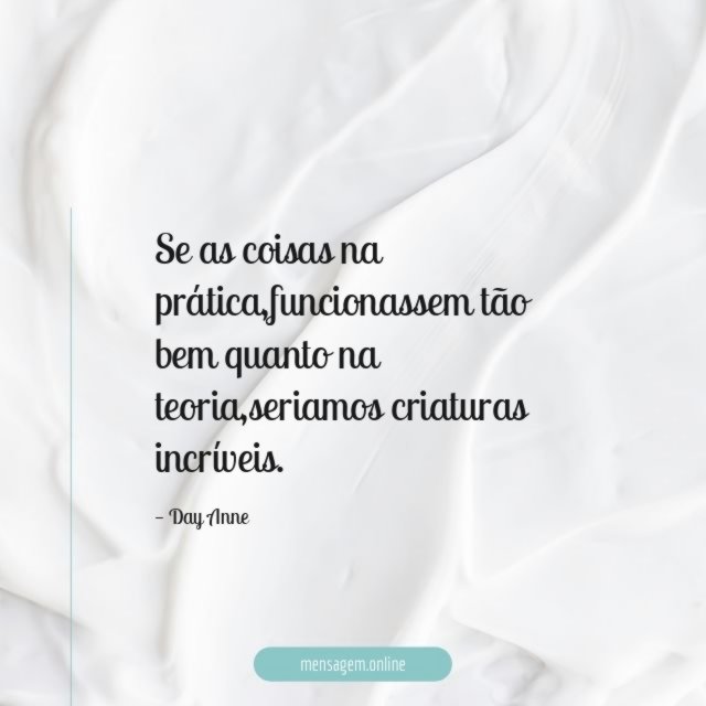 Se as coisas na prática