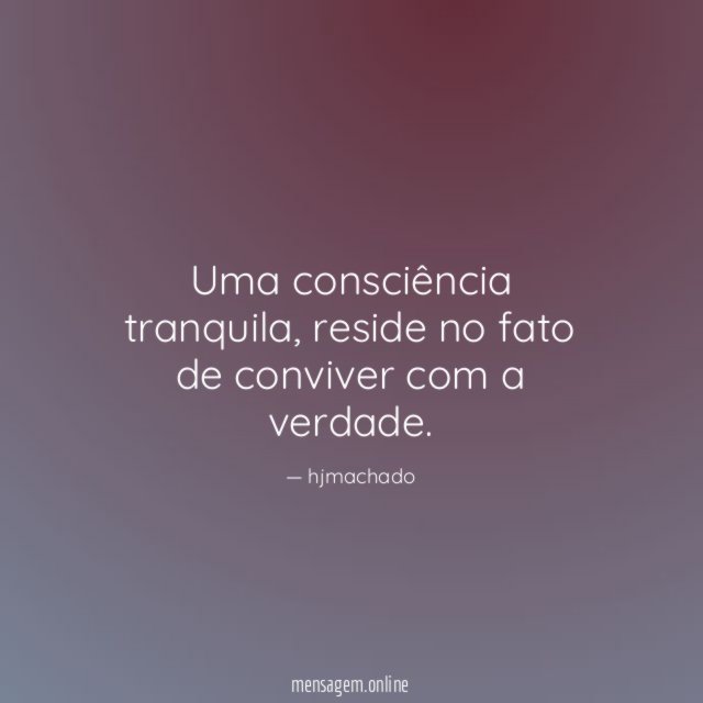 Uma consciência tranquila