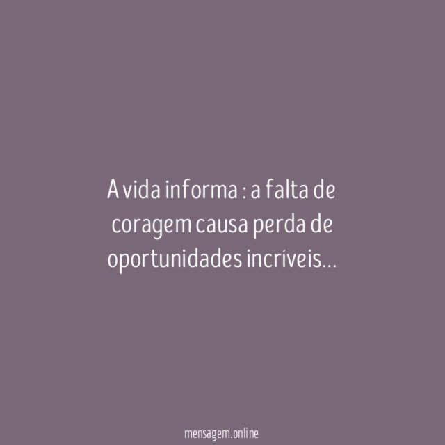 A vida informa