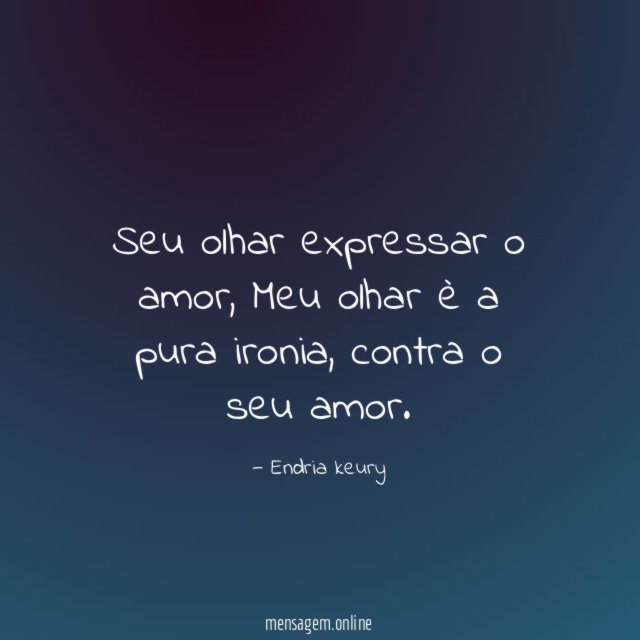 Seu olhar expressar o amor