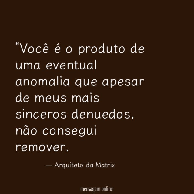 Você é o produto de uma eventual anomalia