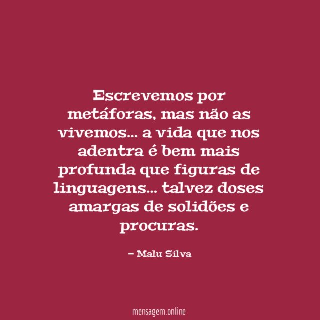 Escrevemos por metáforas