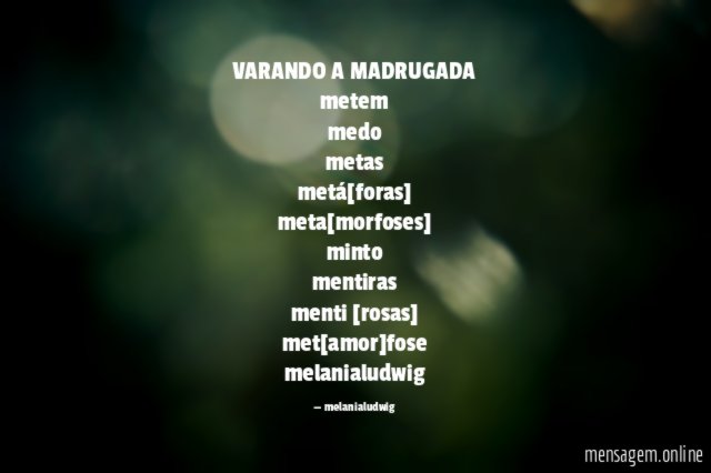 VARANDO A MADRUGADA