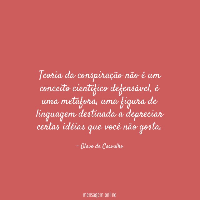 Teoria da conspiração não é um conceito científico defensável