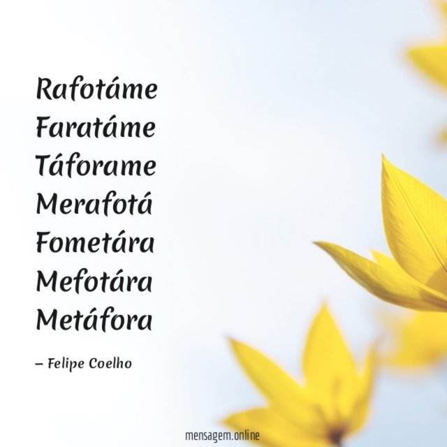 Rafotáme Faratáme Táforame Merafotá Fometára Mefotára Metáfora