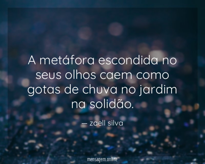 A metáfora escondida no seus olhos caem