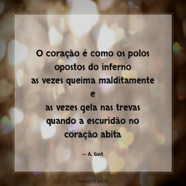 o coração é como os polos opostos do