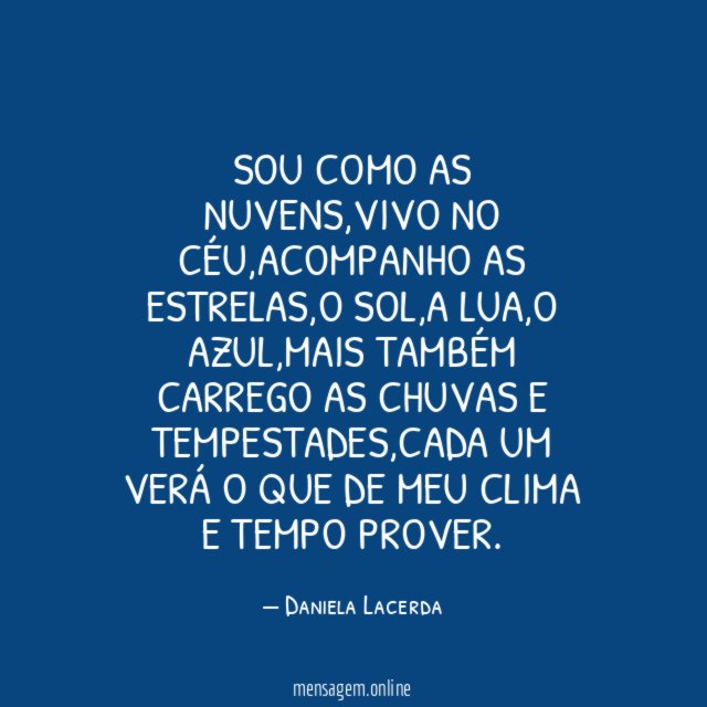 Sou como as nuvens