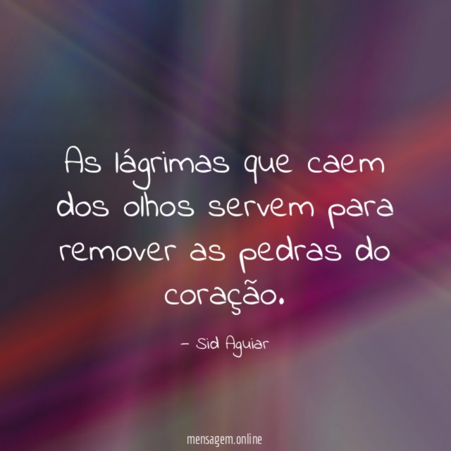 As lágrimas que caem dos olhos servem para