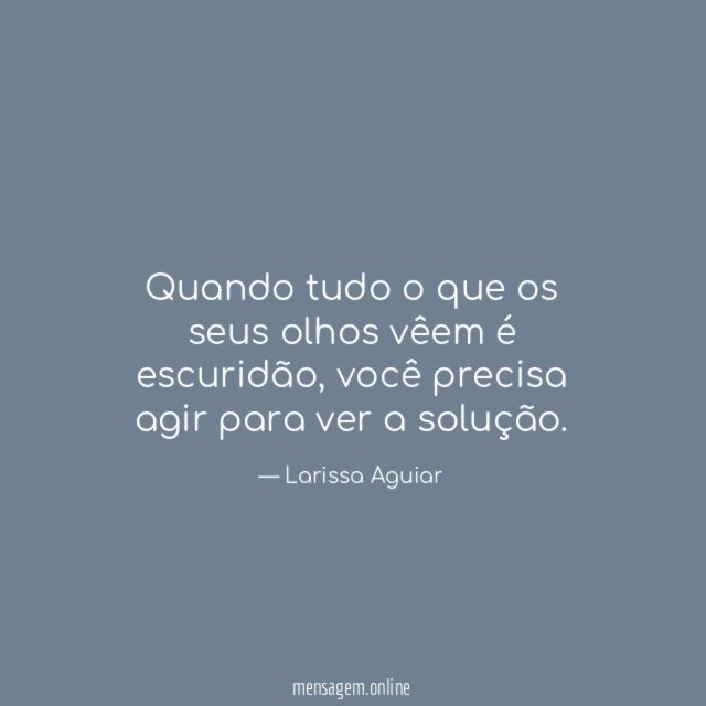 Quando tudo o que os seus olhos vêem é escuridão