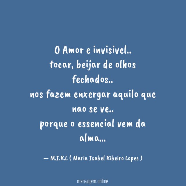 O Amor e invisivel