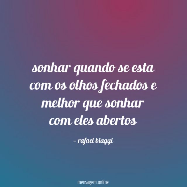 sonhar quando se esta com os olhos fechados