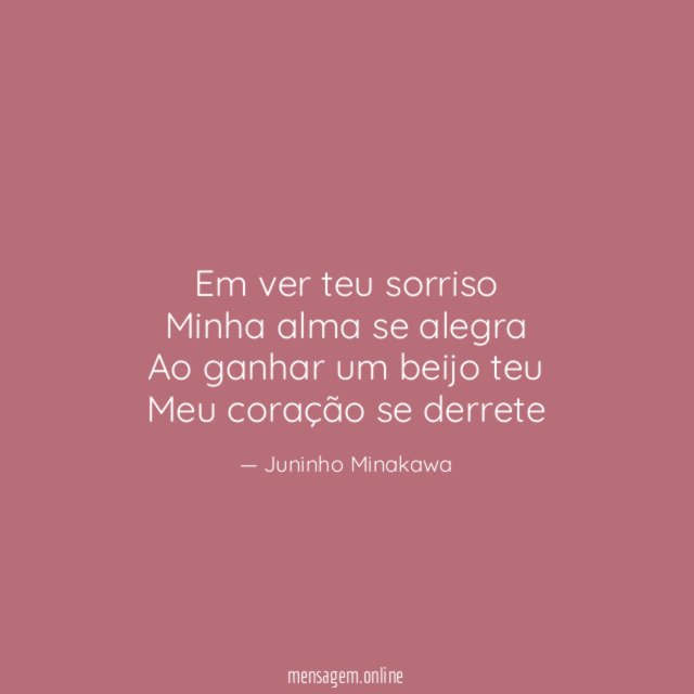 Em ver teu sorriso Minha alma se alegra Ao ganhar