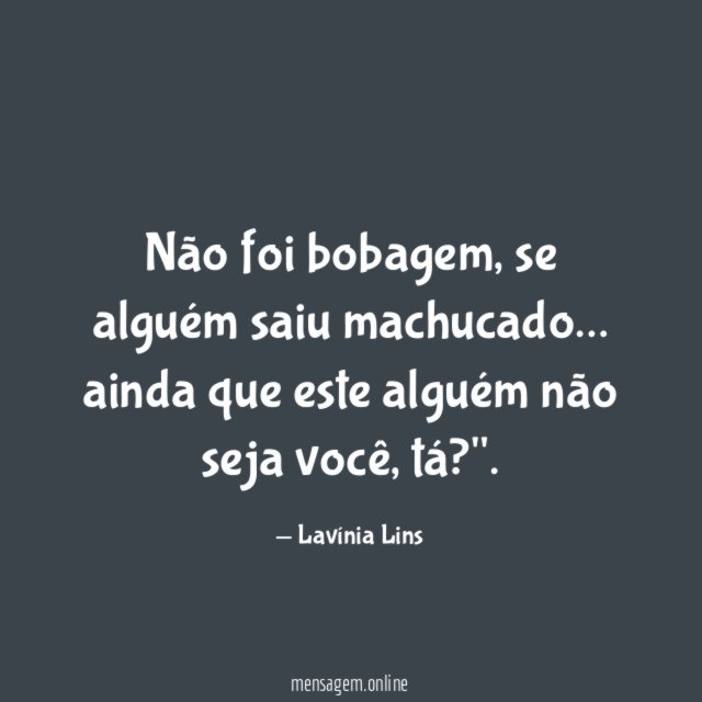 Não foi bobagem